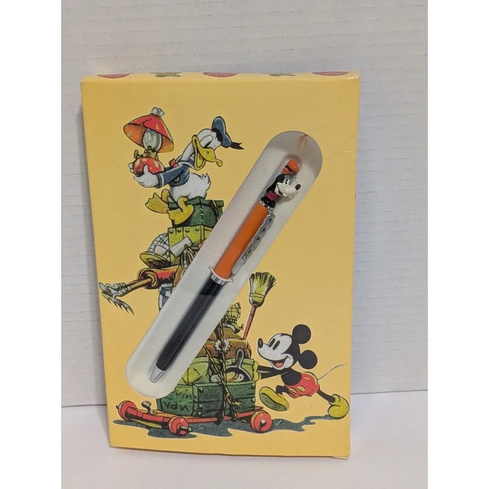 Vintage Colibri Walt Disney Goofy  Ballpoint Pen, Black & Orange  Pen 90s